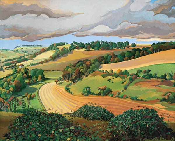 From Solsbury Hill (oil on canvas)  od Anna  Teasdale