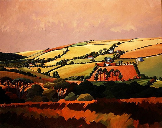From the train, South Devon, No.1 (oil on canvas)  od Anna  Teasdale