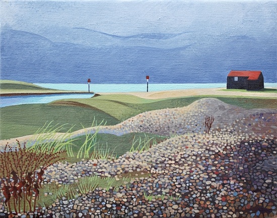 Hut, Rye Harbour od Anna  Teasdale
