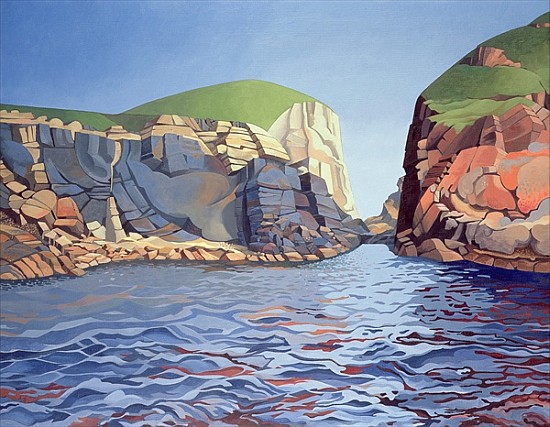 Land and Sea No. I, Ramsey Island (oil on canvas)  od Anna  Teasdale