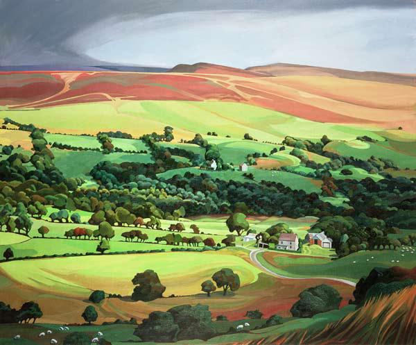 Welsh Valley (oil on canvas) 