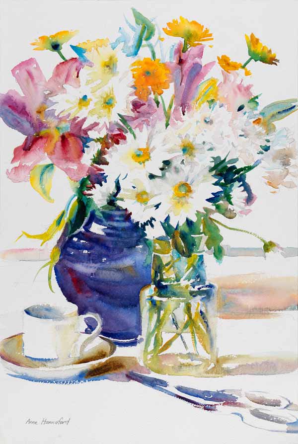 Daisies and Lillies od Anne Hannaford 