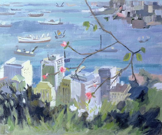 Hong Kong (oil on canvas)  od Anne  Durham