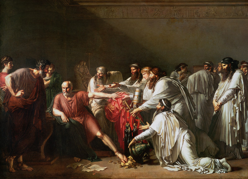 Hippocrates (c.460-c.377 BC) Refusing the Gifts of Artaxerxes I (d.425 BC) 1792 od Anne Louis Girodet de Roucy-Trioson