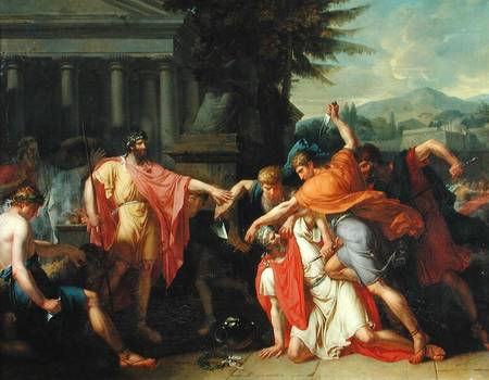 The Death of Tatius od Anne-Louis Girodet de Roucy-Trioson