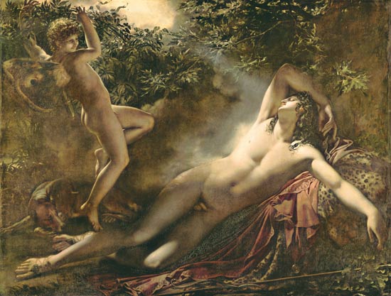 The sleep of the Endymion od Anne-Louis Girodet de Roucy-Trioson