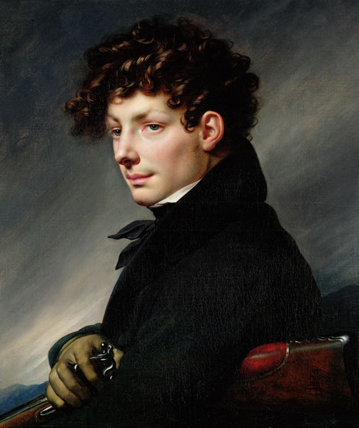 Portrait of a Young Man as a Hunter od Anne-Louis Girodet de Roucy-Trioson