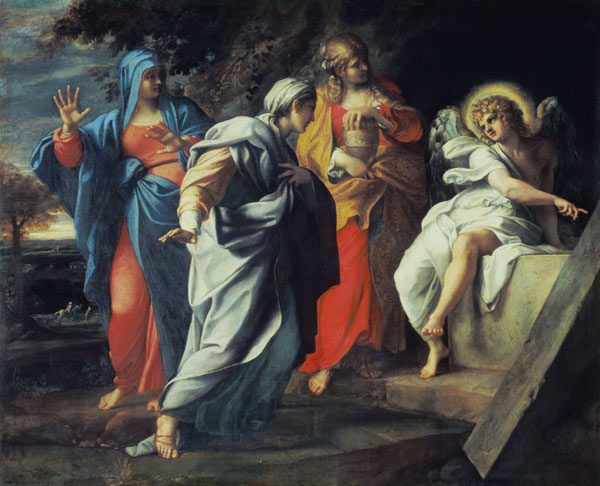 The sacred women at the grave Jesu. od Annibale Carracci