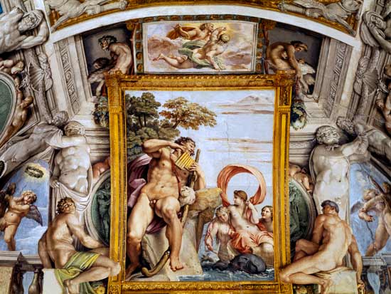 The 'Galleria Carracci' (Carracci Hall) detail of Polyphemus and Galatea od Annibale Carracci