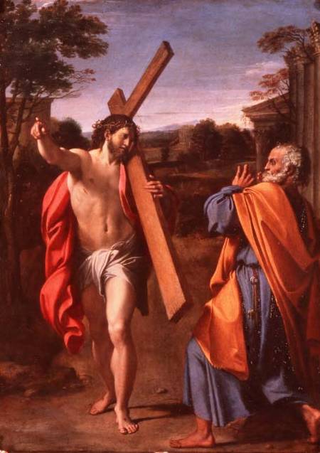 Christ Appearing to St. Peter on the Appian Way od Annibale Carracci