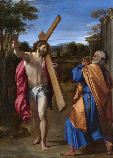 Christ appearing to Saint Peter on the Appian Way (Domine, Quo Vadis?) od Annibale Carracci