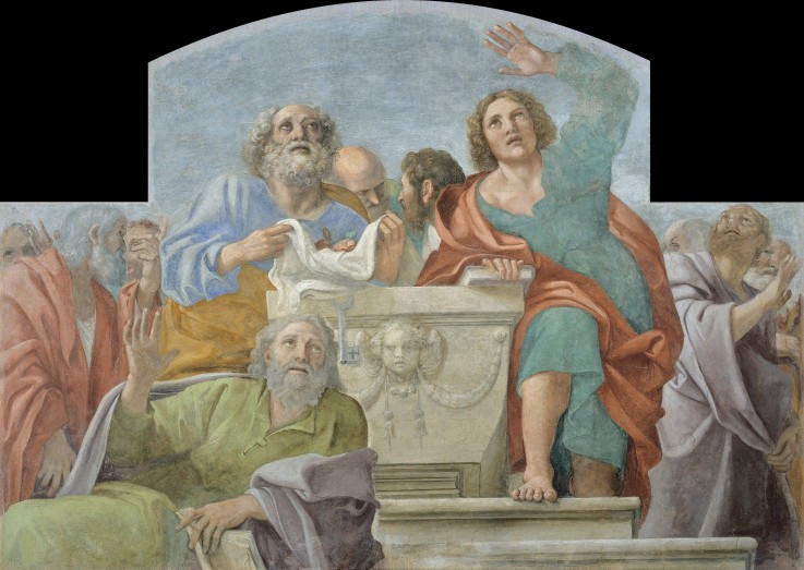 Apostles around the Empty Sepulchre od Annibale Carracci