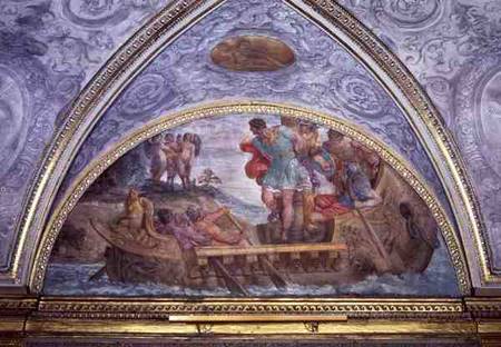 Lunette depicting Ulysses and the Sirens, from the 'Camerino' od Annibale Carracci