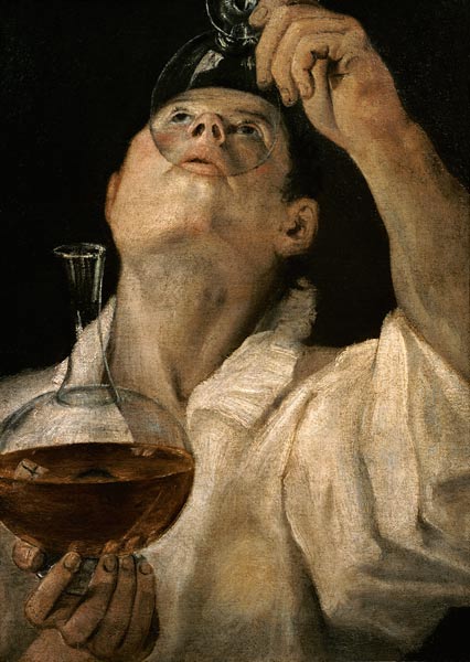 Portrait of a Man Drinking od Annibale Carracci