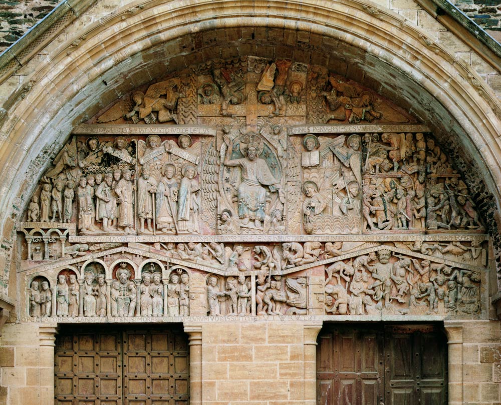 The Last Judgement, west portal tympanum od Anonym Romanisch