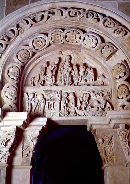 The Childhood of Christ, Tympanum of Right Portal,from the Nave od Anonym Romanisch