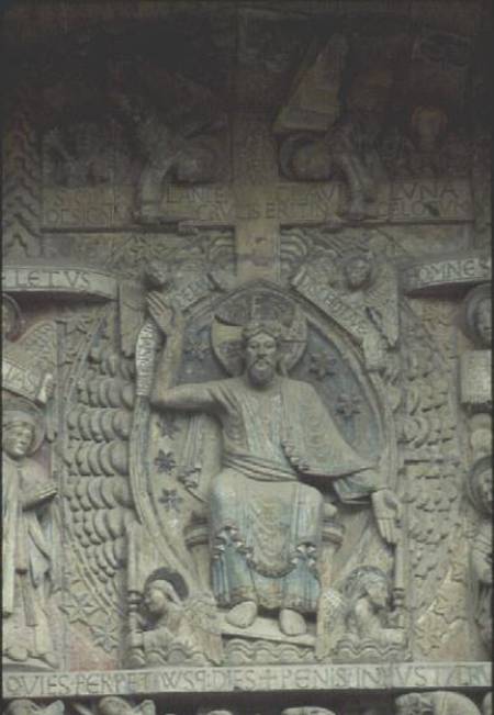 Christ in Glorydetail from the Last Judgement scene on the tympanum od Anonym Romanisch