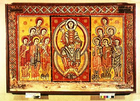 Christ in Majesty Surrounded by the Twelve Apostles od Anonym Romanisch