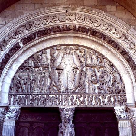 The Last Judgement, tympanum from the west portal od Anonym Romanisch