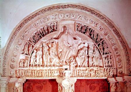 The Pentecost, from the tympanum of the central portal od Anonym Romanisch