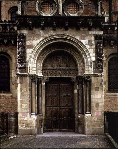 Porte Miegeville, south portal od Anonym Romanisch