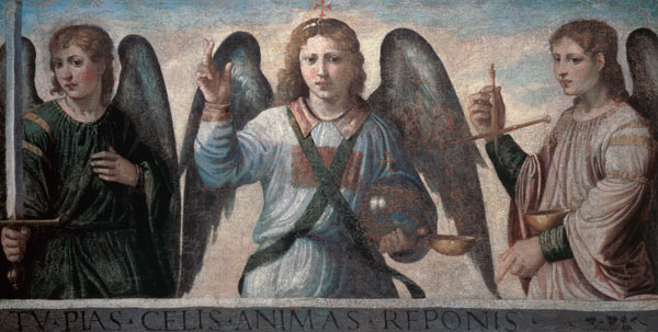 The three archangels od Anonym (Venezianisch oder Bergamesisch)