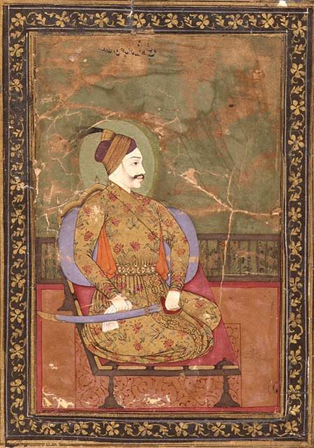 58.20/25A Portrait of Sultan Abdullah Qutb Shah seated, (1626-72), Golconda, Deccani School od Anonymous