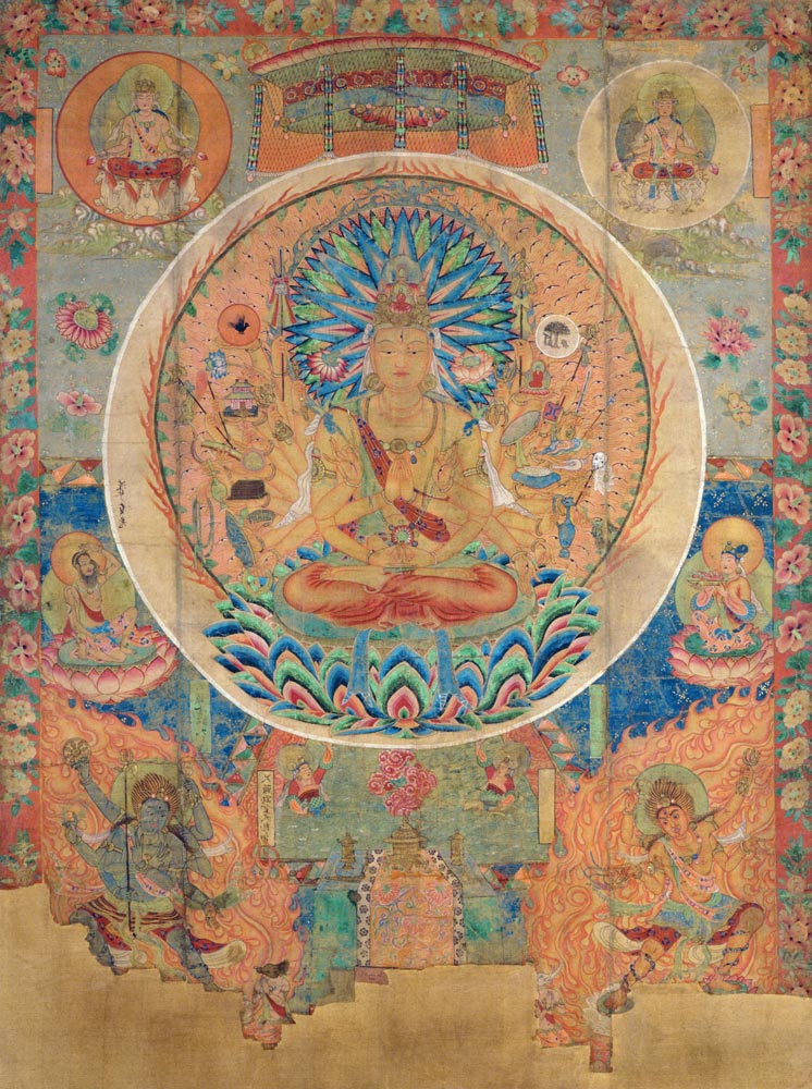 Ch.xxvviii.006 The Mandala of Sahasrabhuja Avalokitesvara, Tunhuang od Anonymous