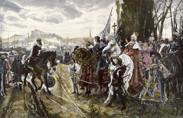 Eroberung Granadas / Pradilla nach Gemälde von Francisco Pradilla y Ortiz od Anonymous