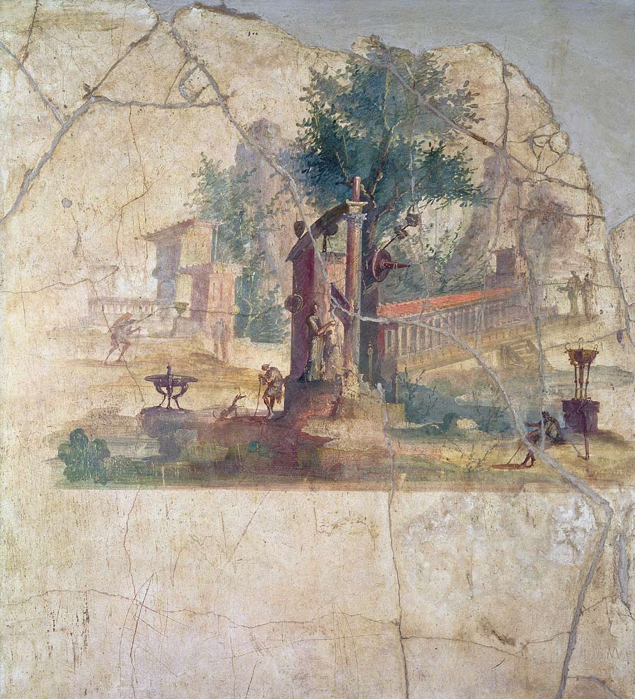 Sacro-idyllic Landscapefrom the Villa of Agrippa at Boscoreale od Anonymous