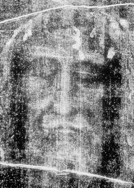 Turin shroud, head in negative od Anonymous