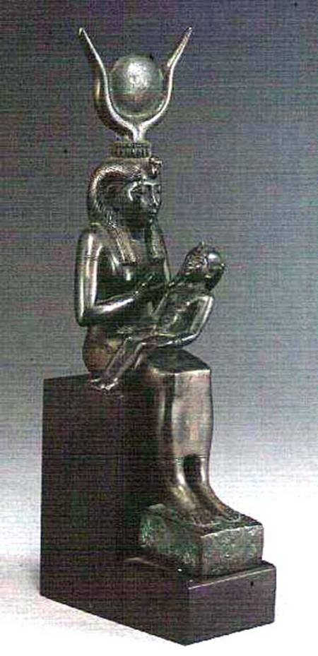 Bronze group of the goddess Isis suckling the infant Horus od Anonymous