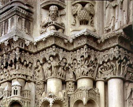 Capital frieze depicting Scenes from the Passion, from the south door of the Royal Portal,west facad od Anonymous