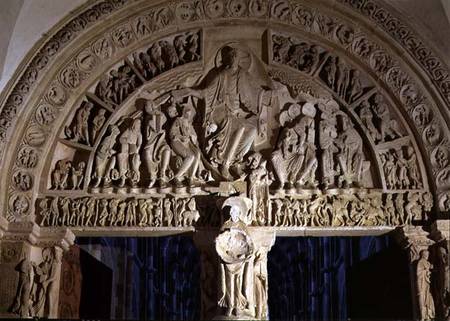 Central nave portal of the narthextympanum depicting Christ Enthroned od Anonymous
