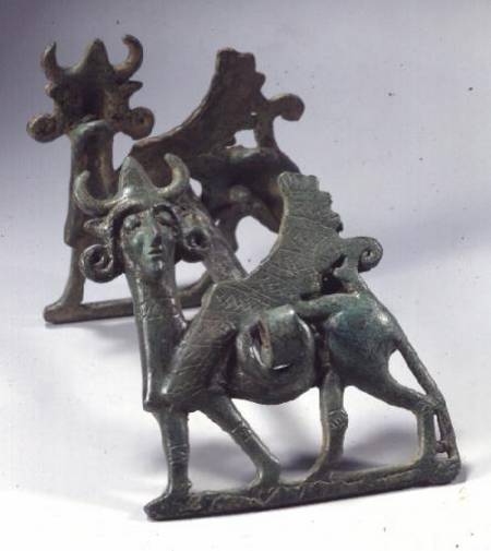 Cheekpiece of horse-bitdecorated with a sphinx od Anonymous
