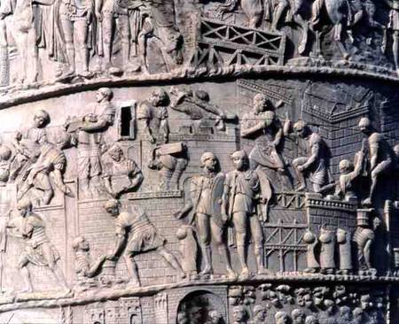 The Construction of a Roman Campfrom Trajan's column od Anonymous