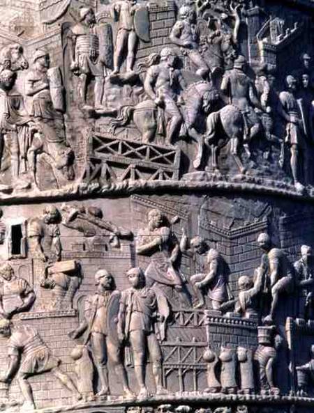 The Construction of a Roman Campfrom Trajan's Column od Anonymous