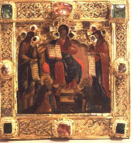 Cover for the icon of the Deesis (Christ) with genuflecting saintsMoscow od Anonymous