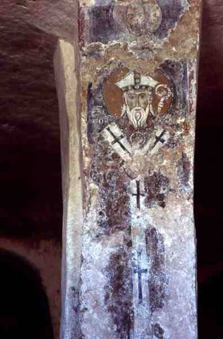 A Damaged Fresco of a Bishop od Anonymous