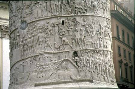 The Departure of the Army and the Construction of a Roman Campfrom Trajan's Column od Anonymous