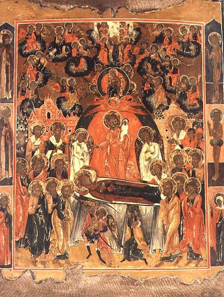 The Dormition and Assumption of the Mother of GodRussian icon from Moscow od Anonymous