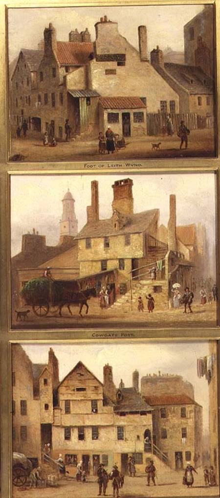 Edinburgh: Nine Views of the Old Town, Foot of Leith Wynd, Cowgate Port, Foot of Candle Maker Row od Anonymous
