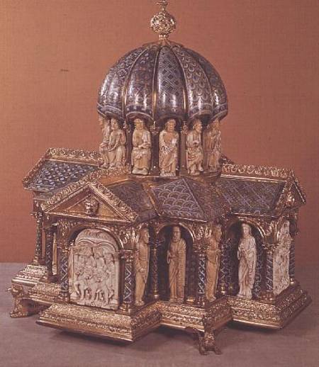 The Eltenberg Reliquary, copper-gilt, enriched with champleve enamel,and set with ivory carvings od Anonymous