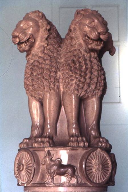 Lion capital from the Ashoka pillarfrom Sarnath od Anonymous
