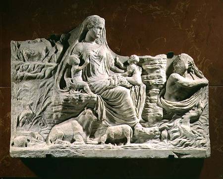 Personification of the earth mother, allegorical relief, Roman,Carthage od Anonymous