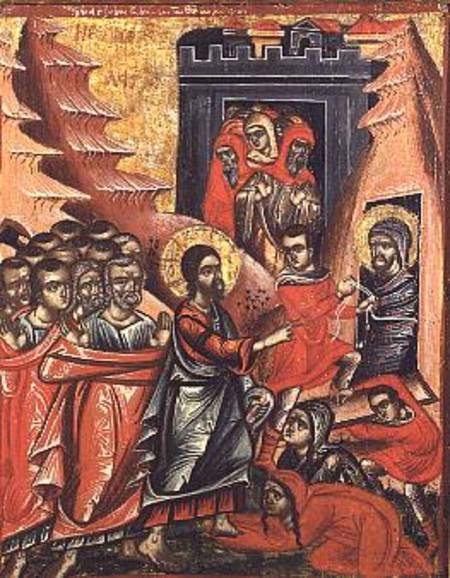 Raising of LazarusGreek Icon from Epirus od Anonymous