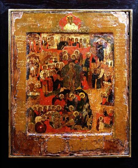 The Resurrection and Descent into Hell (Anastasis) Russian icon od Anonymous