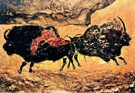 Rock painting of bison od Anonymous