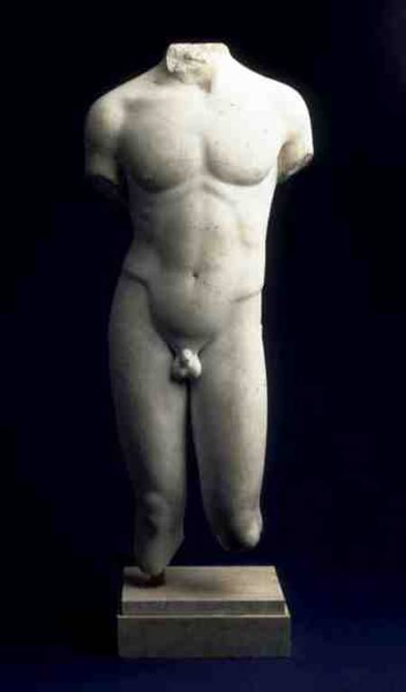 Roman male torso of a youthful figure od Anonymous