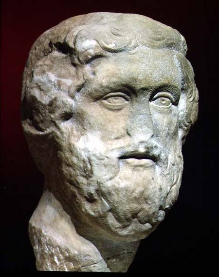 Roman marble head of a bearded man od Anonymous